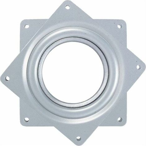 Plaque Pivotante - 360 Degres - Acier Galvanise - Pour Support TV Bureau Etagere Tournante - 400 X 400 Mm - Charge Max 50 Kg - 1 Piece (1/5)