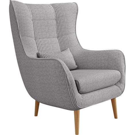 Fauteuil Comfivo Ulmus III, Poso 110, 106x80x95cm, Tissu, Pieds: Bois, 0