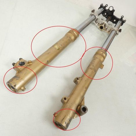 [PRODUIT D'OCCASION] Fourche avec tés Showa pour moto Honda 600 Xl Lm 1985 à 1987 (1/5)