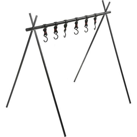 Hängende Halterung für Campingküchenutensilien, Tragkraft 6 kg, aus Aluminiumlegierung, mit 6 Haken. (1/5)