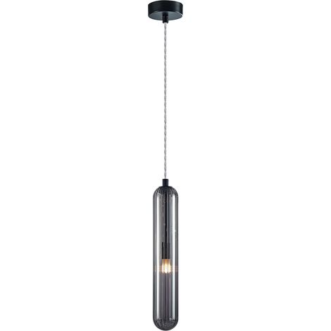 Suspension PAX noire Milagro Ø8 cm 1xG9 verre métal (1/5)
