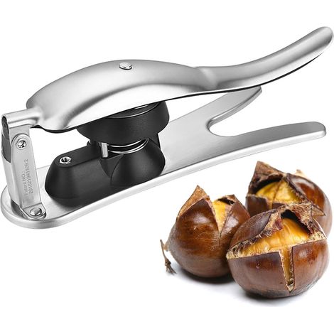Pince à Châtaigne, 1 Pièce 304 Acier Inoxydable Châtaigne Rapide Cracker Ouvreur, Coupe Châtaignes Portable et Ergonomique, Outils de Cuisine (1/5)
