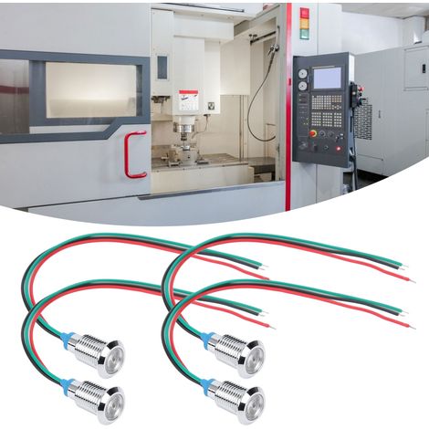 4 ensembles de LED rondes à anode commune, 10 mm de voyant étanche à LED bicolore pré-câblé 12-24 V(Rouge et vert) (1/5)