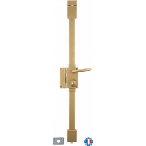 Thirard – Serrure en applique Targa à fouillot pour porte d'entrée – 3 points de sécurité – Boîtier en acier cambré – Cylindre rond Ø23mm – 4 clés fournies