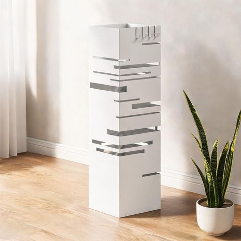 Console blanco en métal Plástico 15,5 x 15,5 x 49 cm (1/5)