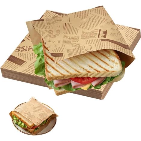 150 hojas de papel para envolver alimentos de 15x15 cm (1/5)