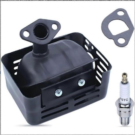 Kit silencieux d'échappement pour Honda GX200 GX160 GX120 GX140, comprenant échappement, tuyau, joint et bougie d'allumage. (1/4)