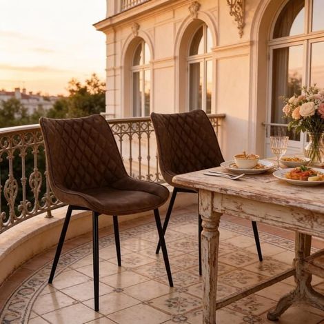 Chaise repas chaise rembourrée assise confortable assise rembourrée style accent modèle unique (1/5)