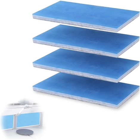 Lot de 4 tapis filtrants double couche pour cabine peinture aérographe, accessoire de rechange adapté aux cabines de pulvérisation et cabines aérographe, matériau de filtre à air de haute qualité pour (1/5)