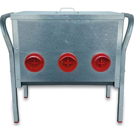 Mangeoire Volailles Galvanisée À Trémie 6 Ouvertures 30kg - Gaun (1/4)