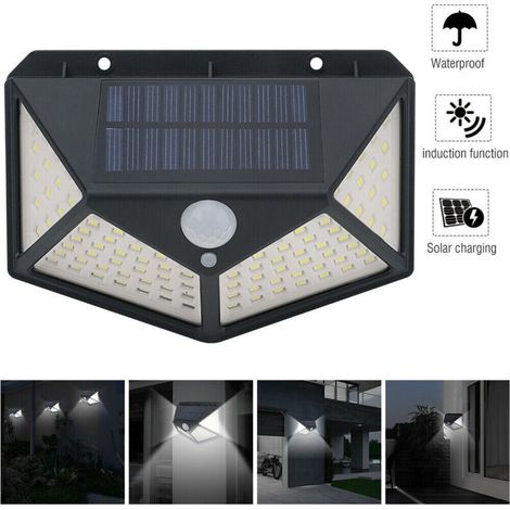 Spot Extérieur Solaire 100 Led Lampe Détecteur De Mouvement