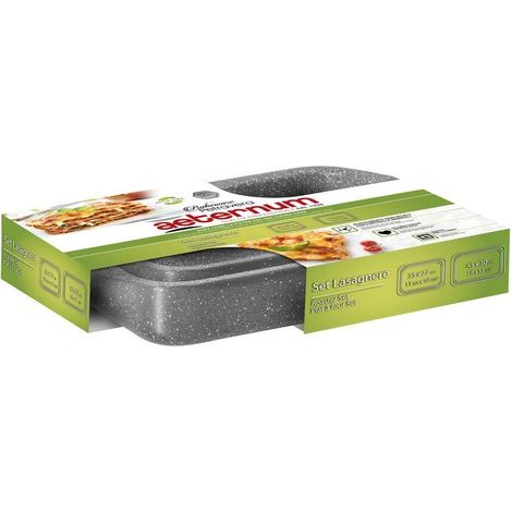 Ensemble de 2 plaques à lasagnes 35×27 cm + 45×30 cm Petravera Plus – Aeternum