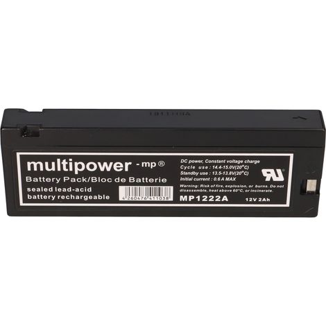 PB Akku Multipower MP1222A für Datascope Passport Accutorr - 12V 2Ah (1/5)