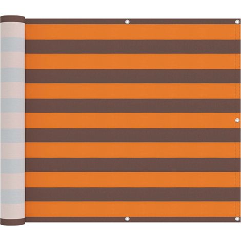 Balkonsichtschutz Orange und Braun 100 x 200 cm Oxford-Stoff vidaXL