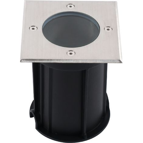 Spot Extérieur LED IP65 Encastrable, GU10 6W 220V 2800K blanc chaud, acier inoxydable, pour jardin, chemin, cour [Classe énergétique E] (1/4)