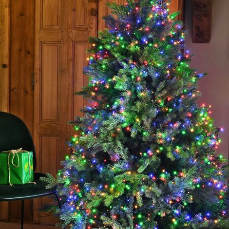 Guirlande lumineuse de Noël grappe 600 LED multicolore 8 m timer (1/4)