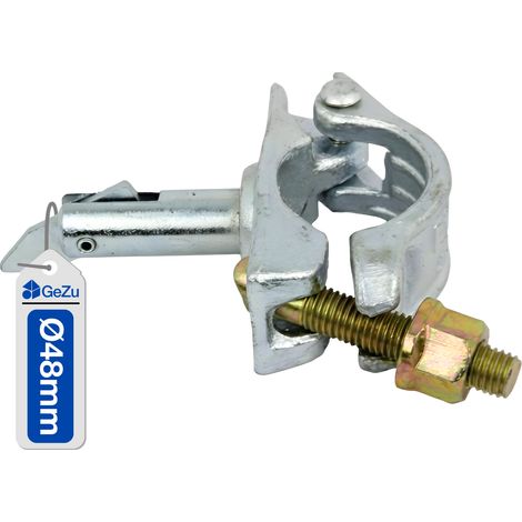 Coupleurs d’échafaudage galvanisés à chaud 48 x 48 mm – Serre-joints robustes pour tuyaux acier construction – GeZu Impex