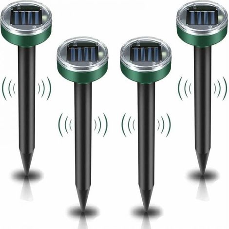 Répulsif solaire à ultrasons pour rats, 4 pièces, Anti-rongeur, étanche IP65, répulsif pour rats de jardin (1/4)