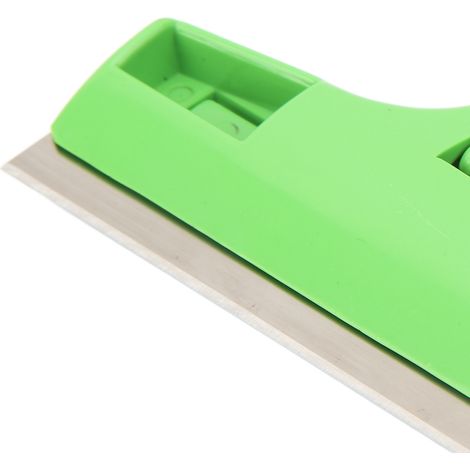 Set mit 10 Edelstahlklingenschabern mit ergonomischen grünen Griffen zum Entfernen von Elektronikkleber