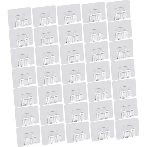 Filiyano-Lot de 100 crochets auto-adhésifs pratiques pour balcon, terrasse, guirlandes lumineuses, retrait (1/5)