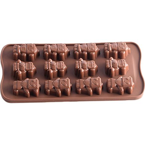 12 Maschinen-humanoide Silikon-Schokoladenwende-Bonbonformen zum Backen (1/4)