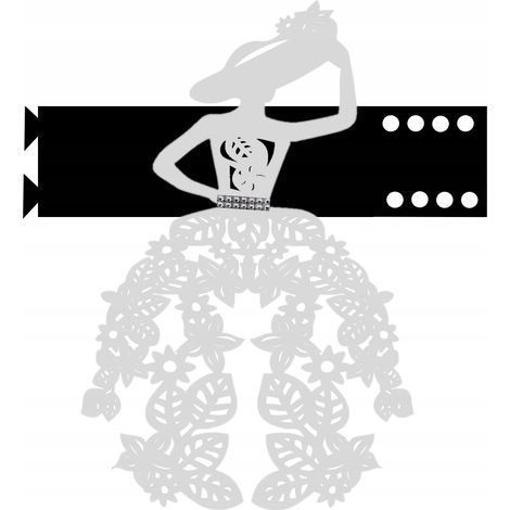 B2 BALLERINA Fascia decorativa per capelli da donna, grande, traforata