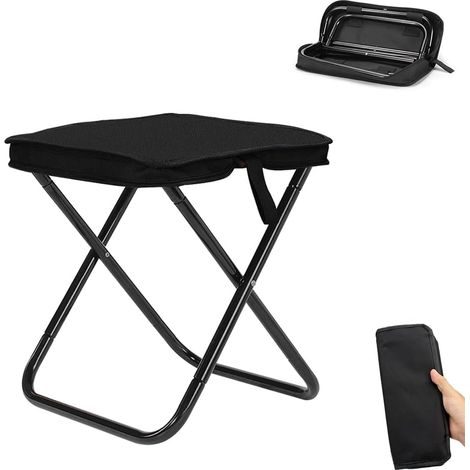Taburete de Camping, Taburete Plegable Portátil, Mini Sillas Plegables， Taburete Plegable con Bolsa, para Acampar,Pescar,Hacer Picnic,Viajar (A) (1/4)