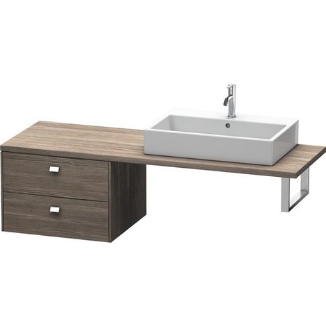 BRIOSO consolle bassa con maniglia cromata 442x620x550mm abete