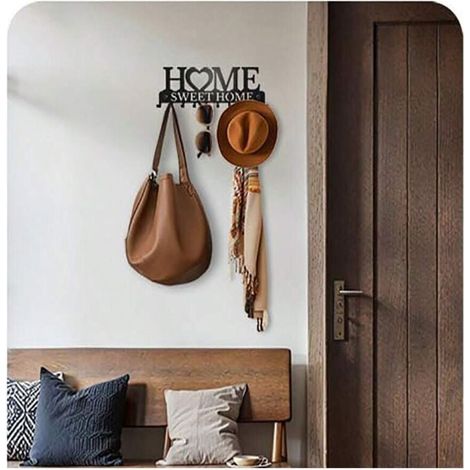 Porte-clés mural, porte-clés mural chaleureux pour la maison, boîte à clés décorative, porte-clés mural original, porte-clés mural en métal, décoration de la maison, cuisine, entrée, bureau (1/4)