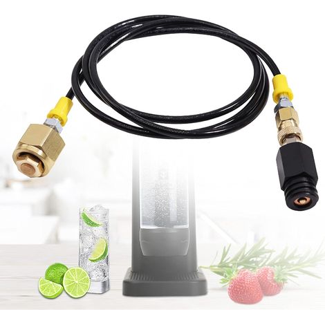 Tuyau de CO2 - Tuyau haute pression adaptateur pour CO2 - 1,5 m - Noir - Pour barboteur, Duo, Terra, Max, Crystal, Play, Cool