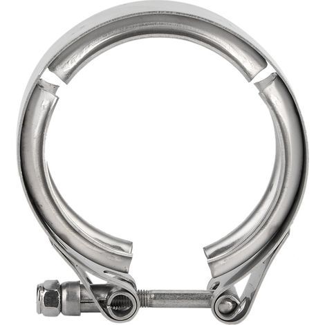 Universel 2.5 pouces 63mm voiture Auto V bande Turbo tuyau de descente pince d'échappement vis M6 (1/5)