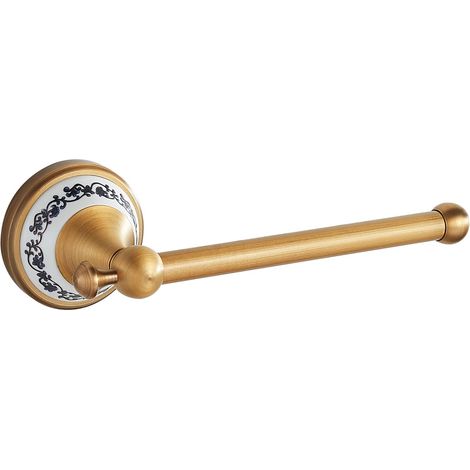 1 Porte-Papier Toilette, Laiton Bronze Antique, Design Porcelaine, Accessoire Salle De Bain (1/5)