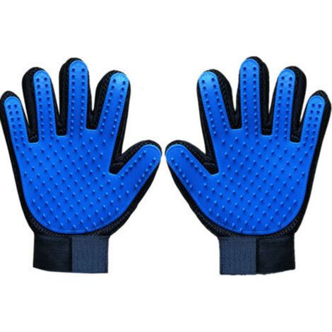 Gant Brossage Chat,Gant Chat Poil Gant de Toilettage en Silicone 4 en 1 pour Chien/Chat, Gant Brosse Chat Chiens, Gant de Toilettage pour Animaux de Compagnie, Brosse Poils Animaux Longs et/ou Courts (1/5)