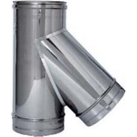 1PZ RACCORDO BRAGA A 135 ACCIAIO INOX AISI 304 MONOPARETE SPESS. MM.0,5 - mm.200