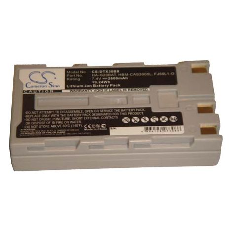 vhbw Batterie compatible avec Casio DT-X30G, DT-X30, DT-X30GR-30C, IT-9000 scanner de code-barre POS (2600mAh, 7,4V, Li-ion)