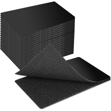 Lot de 20 bandes adhésives Velcro, 5 x 10 cm . Bandes adhésives très résistantes, double face . (1/5)