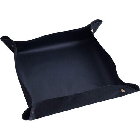 Tapis de rempotage de plantes, carré et portable, pliable, pour intérieur et transplantation de plantes, bâche de rempotage étanche Noir - 100 cm × 100 cm (1/4)