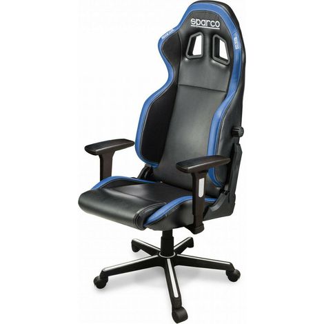 Poltrona ufficio Sparco modello r100s nero azzurro (1/5)