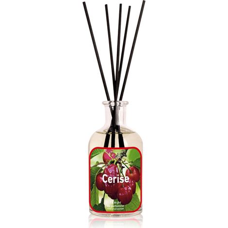 6 Duftende Bambusstäbchen Kirsche 100ml - Parfümeur-Lampe