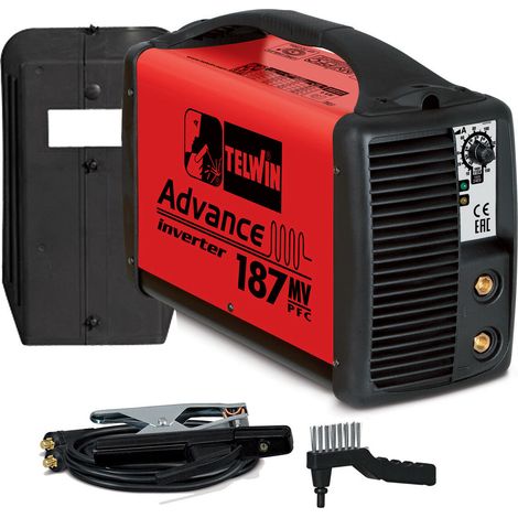 Saldatrice inverter elettrodo MMA TIG Telwin Advance 187 MV/PFC da 100 a 240V