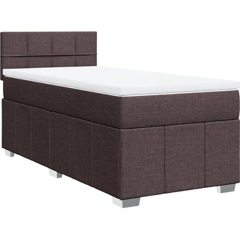 Maison Exclusive - Boxspringbett mit Matratze Dunkelbraun 100x200 (1/5)