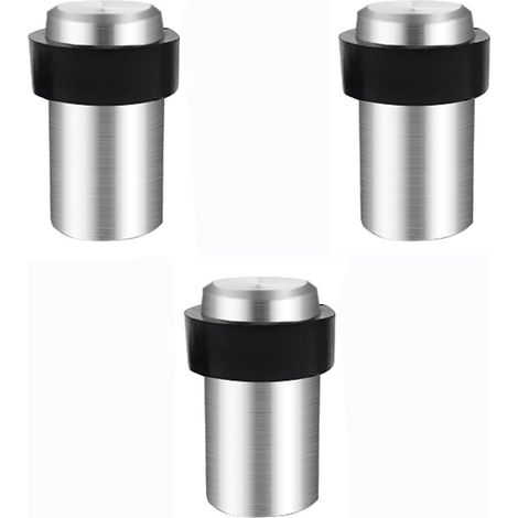 3 Butoirs Porte Sol Acier Inox 60mm Bloque Porte (1/5)