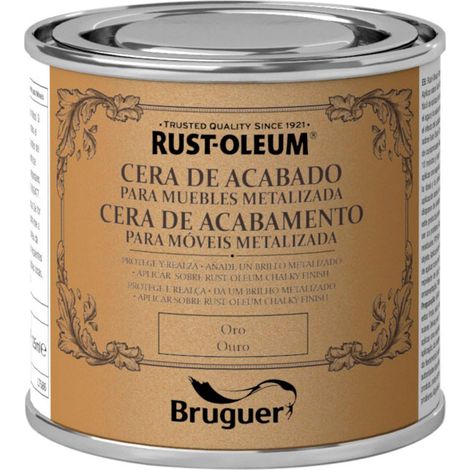 Cera per mobili con finitura gessosa Ruggine-Oleum Oro 0,125L BRUGUER (1/2)