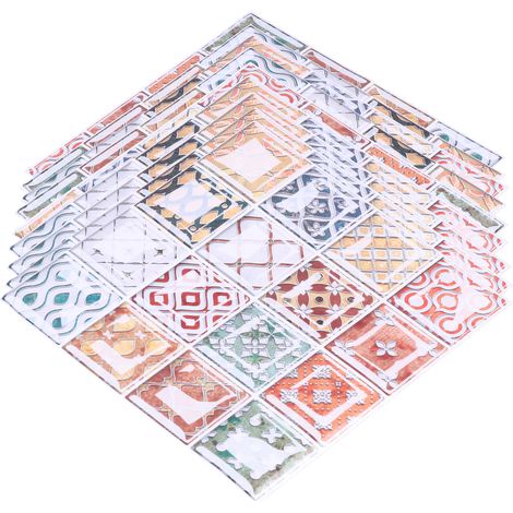 Set mit 10 leuchtenden Wandaufklebern, innovative DIY-Fliesenaufkleber für Wohnzimmer/Zuhause, 20 x 20 cm selbstklebende Dekoration (1/5)