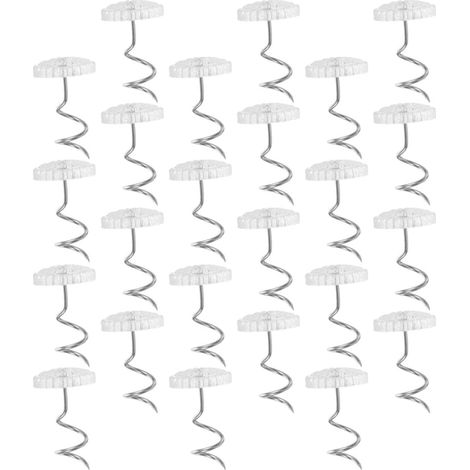 Lot de 50 punaises spirales transparentes pour canapé, clous meubles (1/5)
