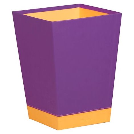 Poubelle Rhodia rhodiarama cuir synthétique 27x27x32 cm