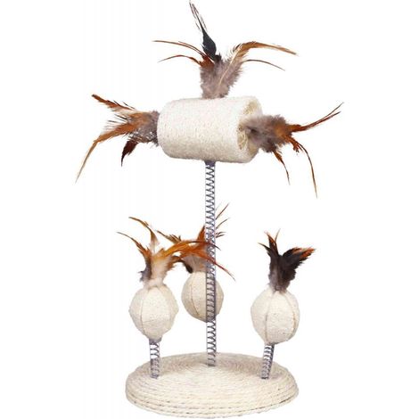 Jouet sur ressort spiral, en luffa/sisal - ø 15 × 30 cm