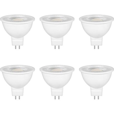Caldarax GU5.3 LED 5W Spot Light Bulb, Neutral White 4000K, Equivalent 35W 50W Halogen, 500LM, AC/DC 12V, 120° Angle, GU5.3 Base 2 Pin, Non-Dimmable, LED Spot MR16 Reflector, Pack of 6 (1/5)