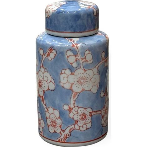 Mini Vase en Porcelaine Bleu, Vase Décoratif pour Fleurs et Décoration de Table - PANGIVO (1/2)