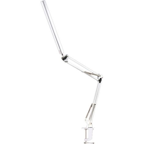 LED Folding Long Arm Eye Protection Reading Desk Lamp USB Reading Study Desk Light with Clamp Upgrade 12W White